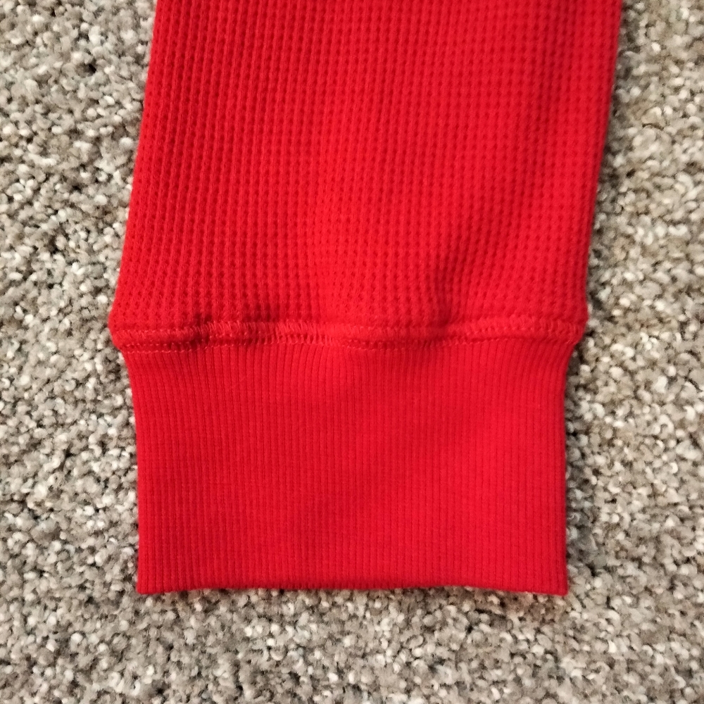 NWT L Ralph Lauren Red Waffle Knit Open Jacket - Picture 10 of 13